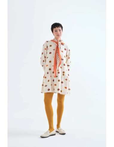 VESTIDO CORTO CON ESTAMPADO DE CARACOLES.