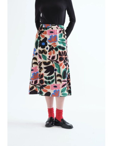 FALDA MIDI CON ESTAMPADO NEO GARDEN.