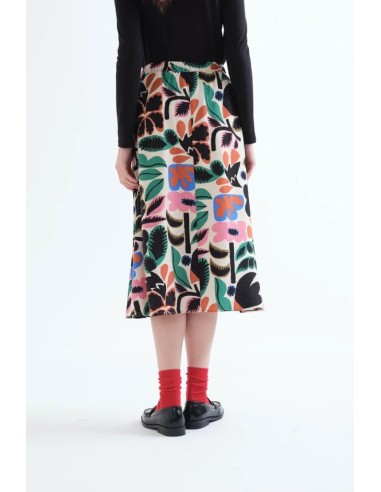 FALDA MIDI CON ESTAMPADO NEO GARDEN.