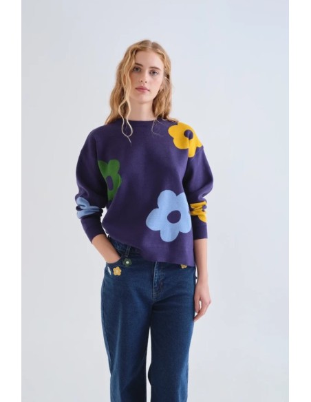 JERSEY DE PUNTO JACQUARD CON ESTAMPADO EUPHONIA.