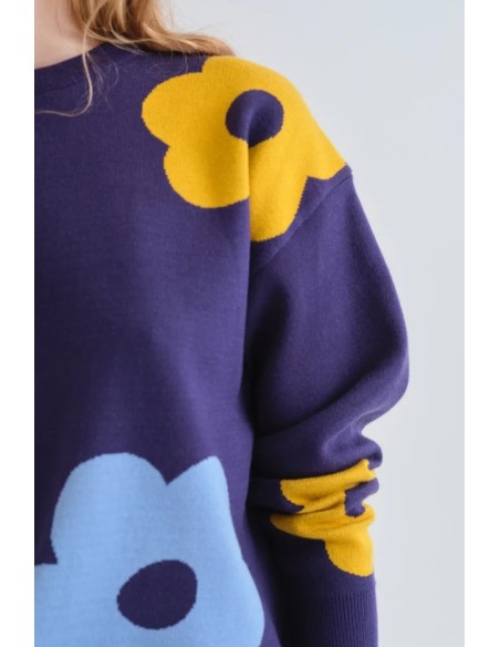 JERSEY DE PUNTO JACQUARD CON ESTAMPADO EUPHONIA.