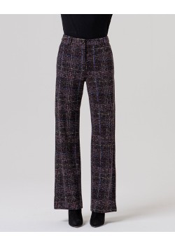 PANTALÓN RECTO EFECTO TWEED DE CUADROS. 2