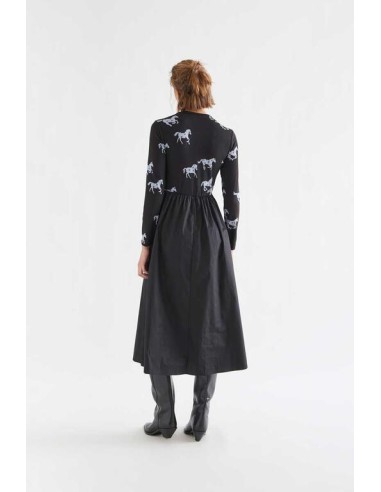 VESTIDO MIDI DE ALGODÓN CON ESTAMPADO HORSE.