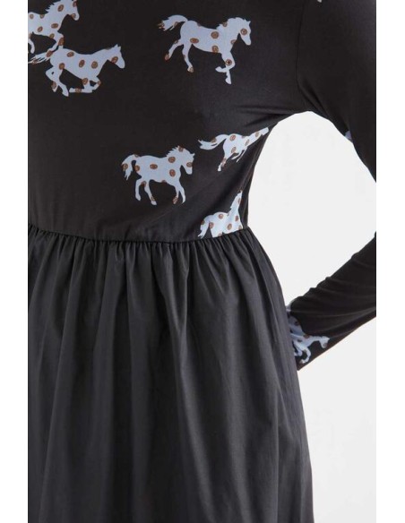 VESTIDO MIDI DE ALGODÓN CON ESTAMPADO HORSE.