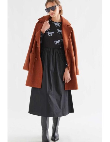 VESTIDO MIDI DE ALGODÓN CON ESTAMPADO HORSE.