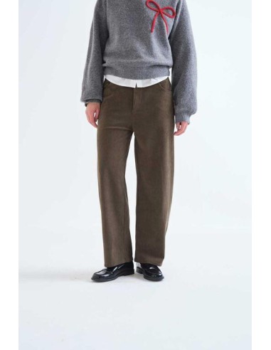 PANTALÓN DE PANA VERDE OSCURO.