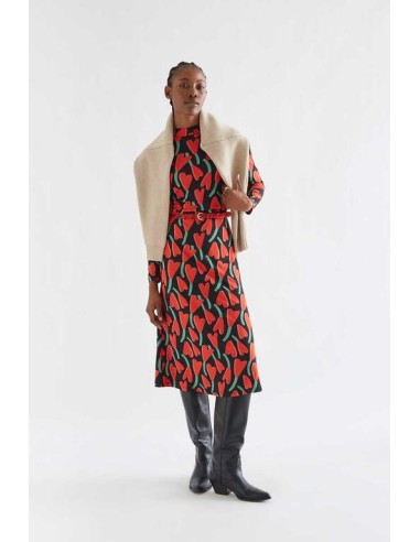 VESTIDO MIDI ESTAMPADO CICLAMEN