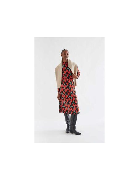 VESTIDO MIDI ESTAMPADO CICLAMEN