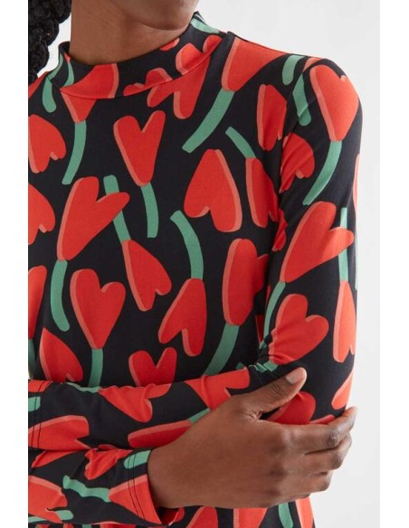 VESTIDO MIDI ESTAMPADO CICLAMEN
