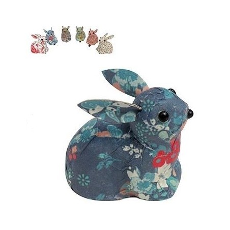 Pinza papel conejo colores