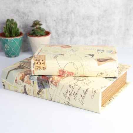 SET 2 CAJAS LIBRO MADERA SET 2 CAJAS LIBRO MADERA