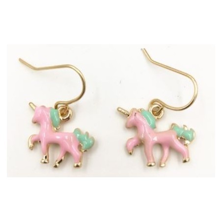 PENDIENTE UNICORNIO PEQUEÑO ROSA