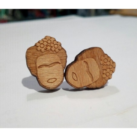 Pendientes de madera Frida